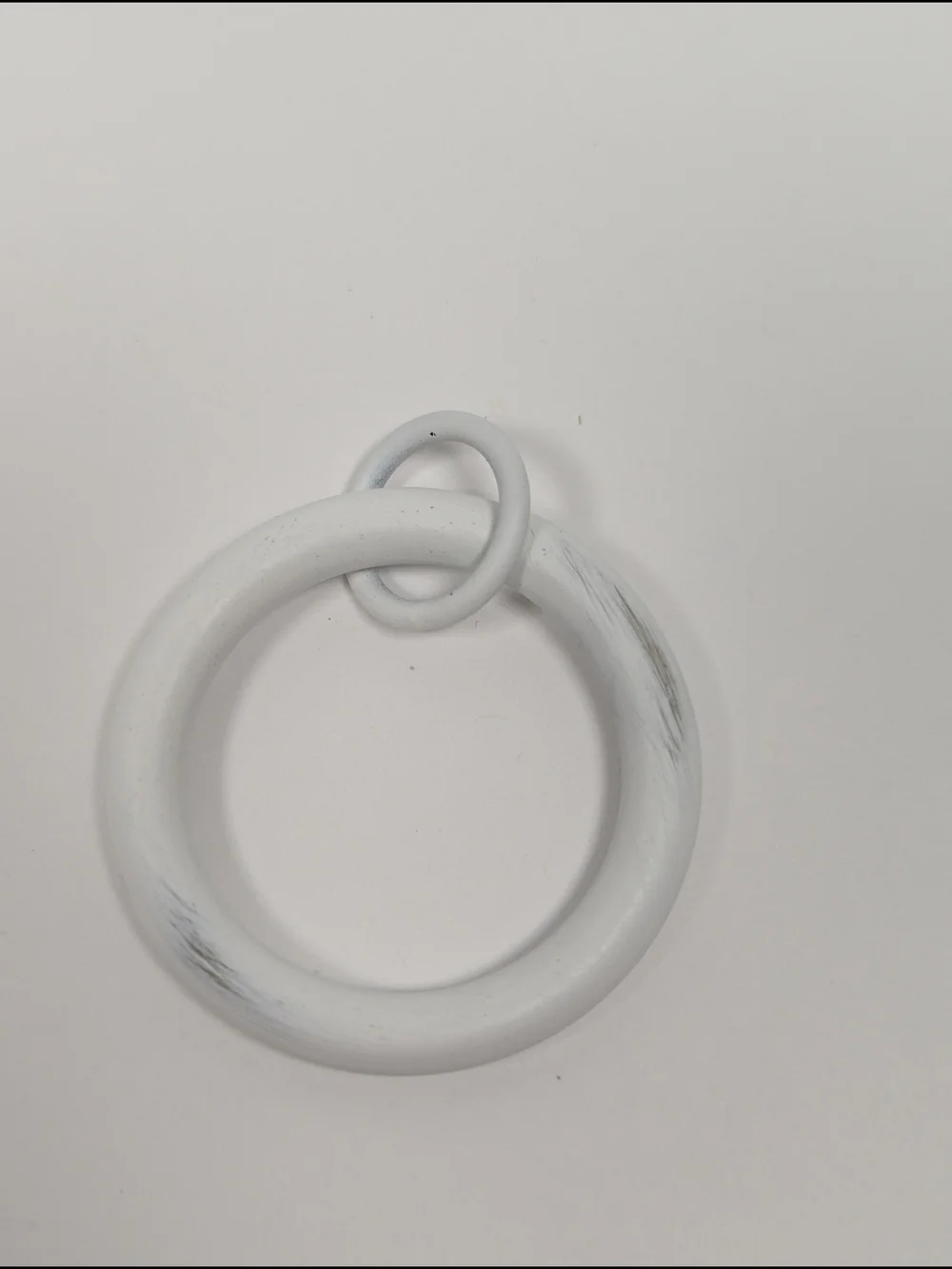 Restoration Hardware Window Loop Ring Distressed White Small 3/4